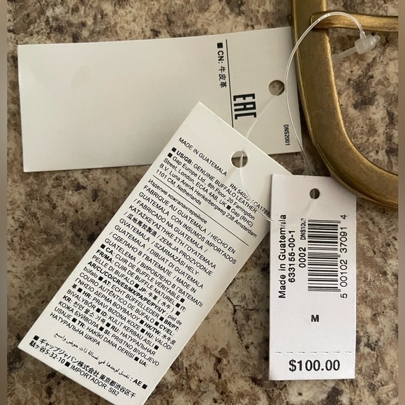 Banana Republic Chocolate Brown Belt with Brass tone Buckle - Picture 6 of 7